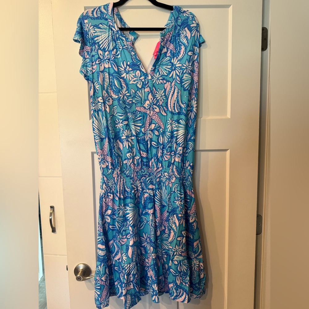 Lilly Pulitzer Blue and Pink Floral Dress